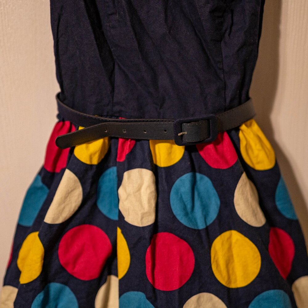 ModCloth Retro Colorful Polka Dot Cotton Dress – Size S - Picture 2 of 6